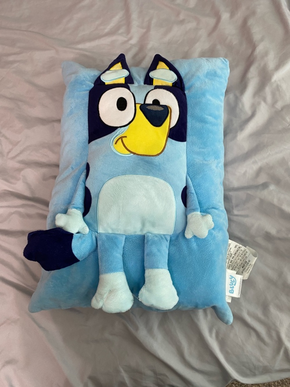 Blue Plush Kids Pillow Toy - Light Blue Cartoon Dog